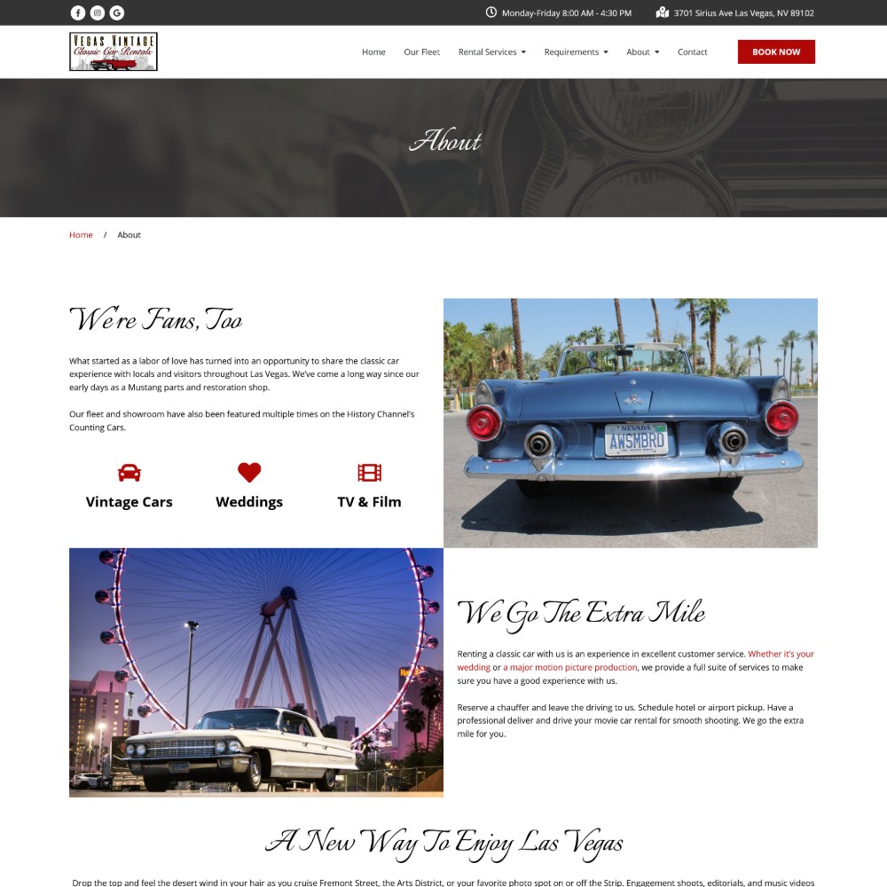 Vegas Vintage Classic Car Rentals