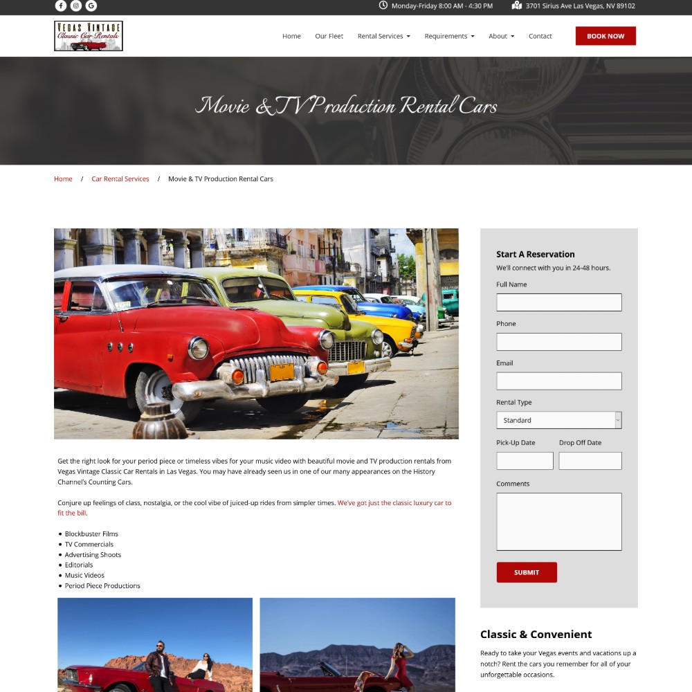 Vegas Vintage Classic Car Rentals