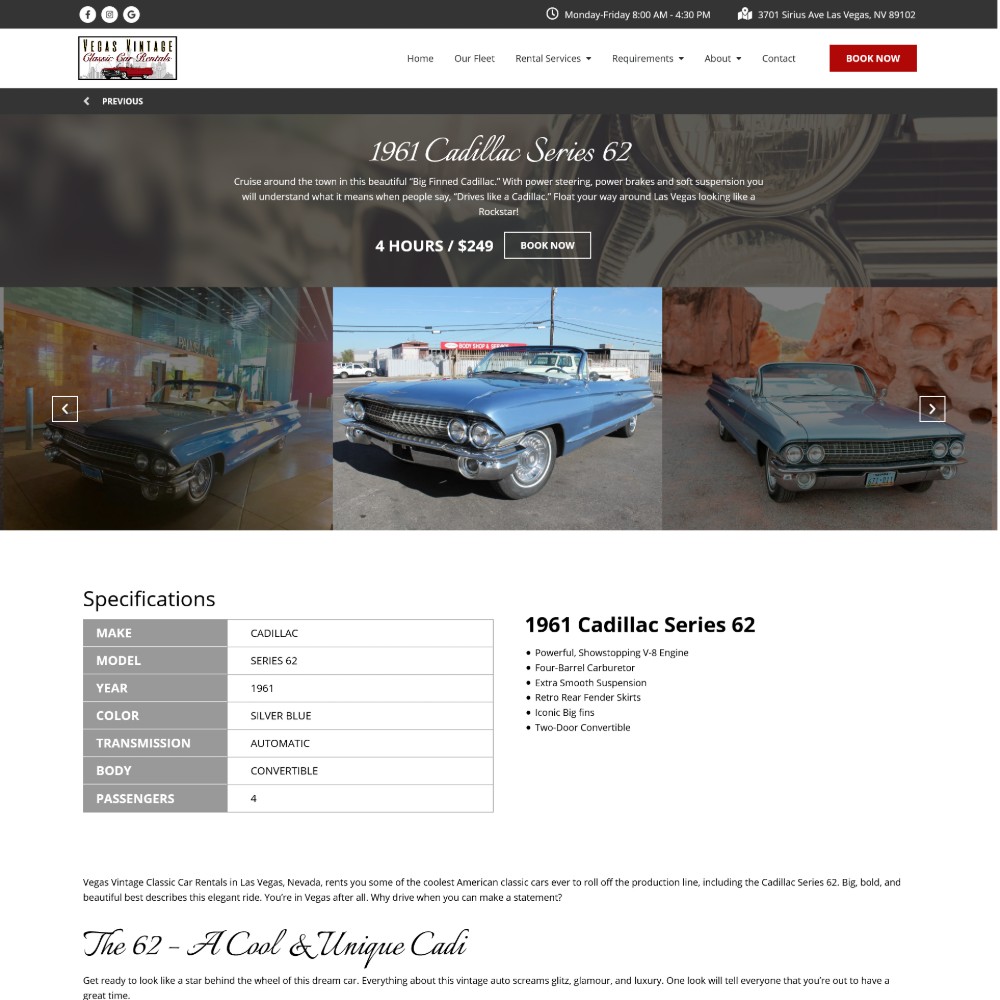 Vegas Vintage Classic Car Rentals