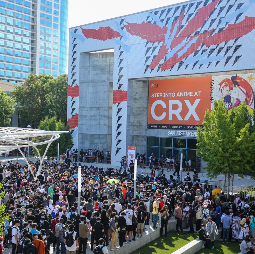 A Crowd Of People Waiting For Crunchyroll Expo.