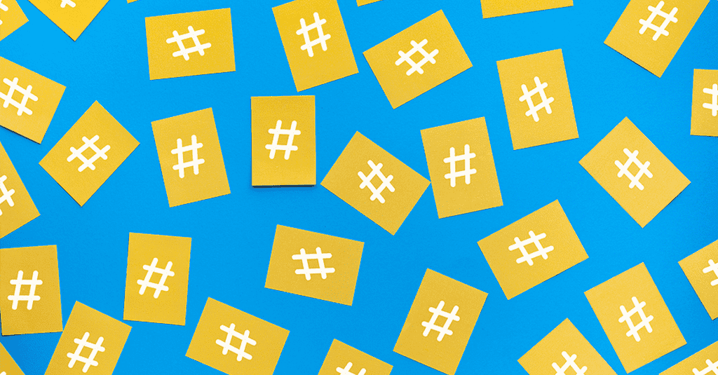 Cards With Hashtags On Them