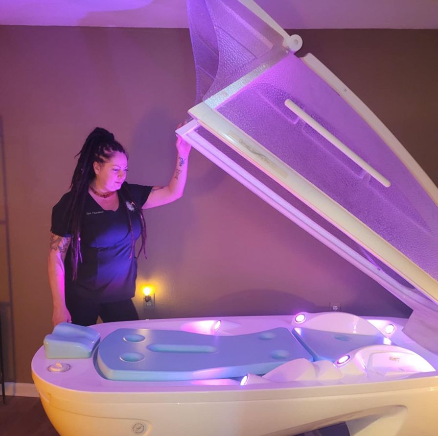Portfolio An Open Wellness Pod In A Softly Lit Spa Room At Namaste Skincare &Amp; Wellness.