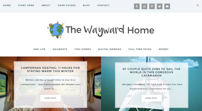 The Wayward Home homepage.